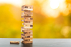 STOCK jenga building