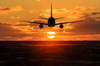 airplane sunset